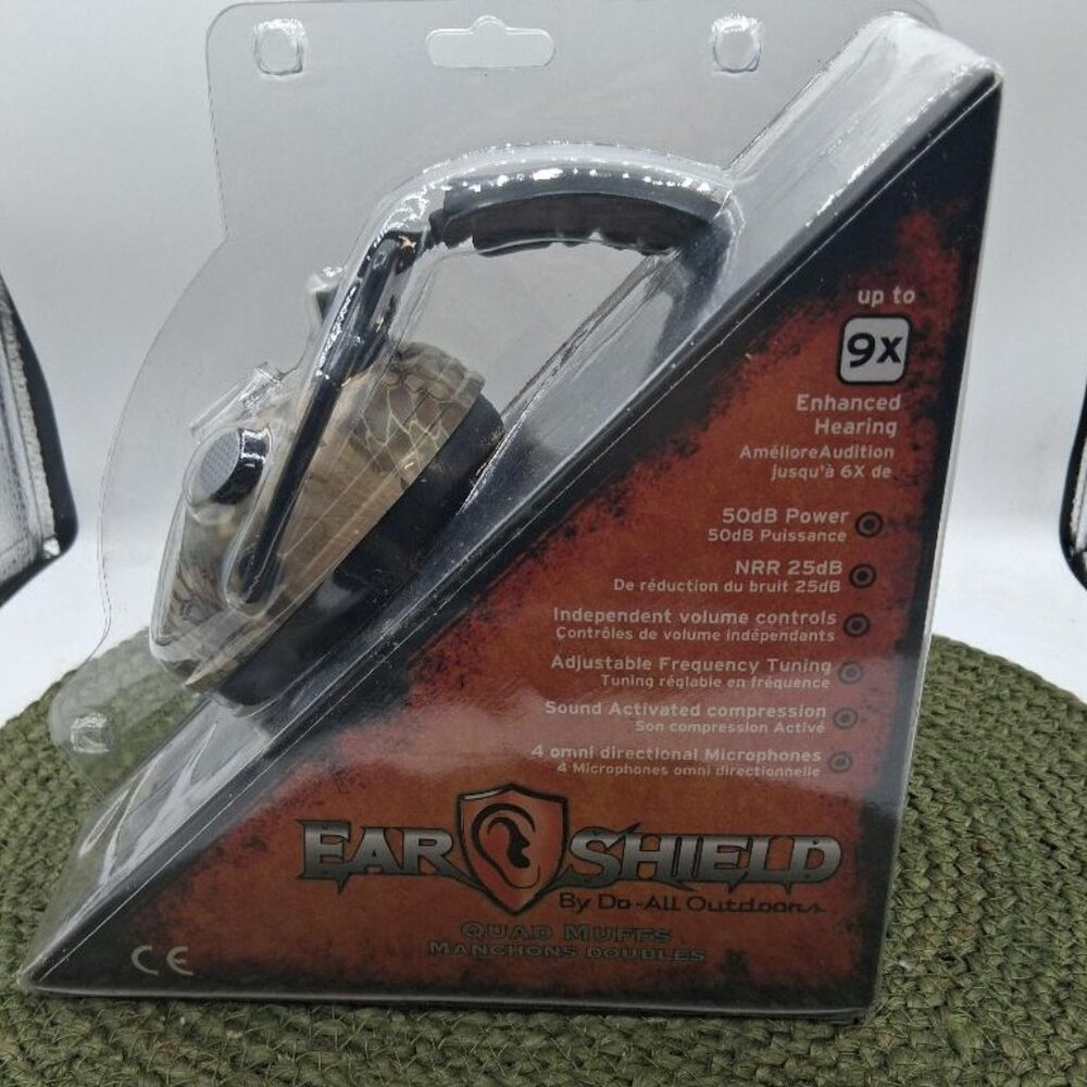 EarShield Quad Muffs By Do-All Outdoors Adjustable Noise Reduction Ear Protectio
